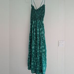 Free People Green Floral Maxi Dress